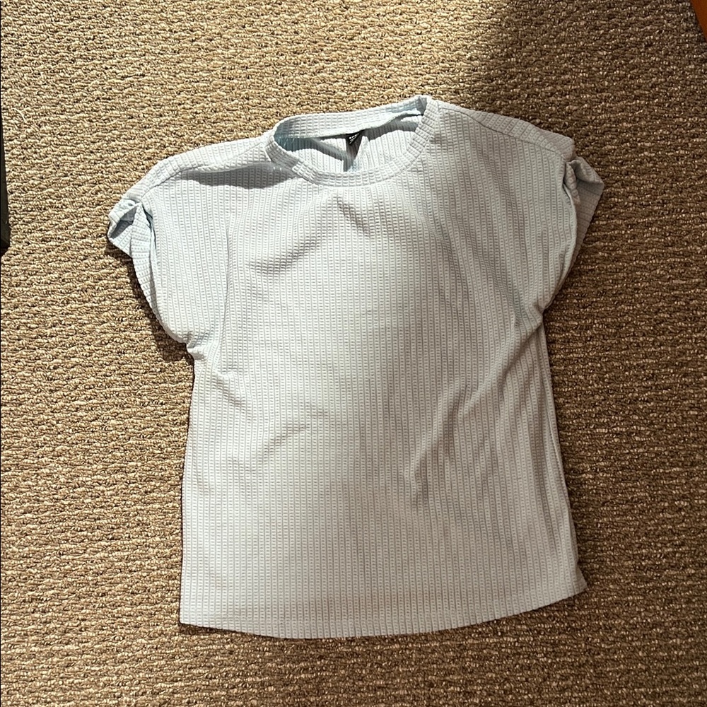 Light Blue Short Sleeve Top